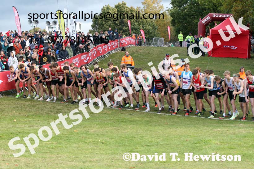 Junior mens 2021 National Cross Country Relays, Berry Hill Park, Mansfield. Photo: David T. Hewitson/Sports for All Pics